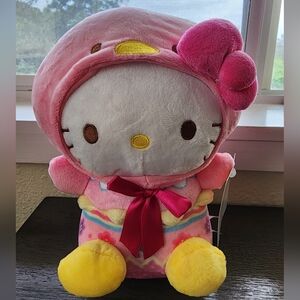 Hello Kitty Plush with Pink and Yellow Accents